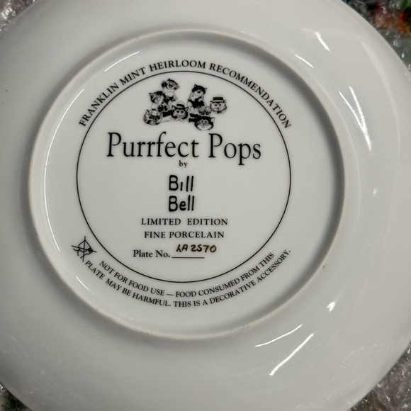 Adorable Father’s Day collectible cat plate - numbered limited edition. - Picture 2 of 3